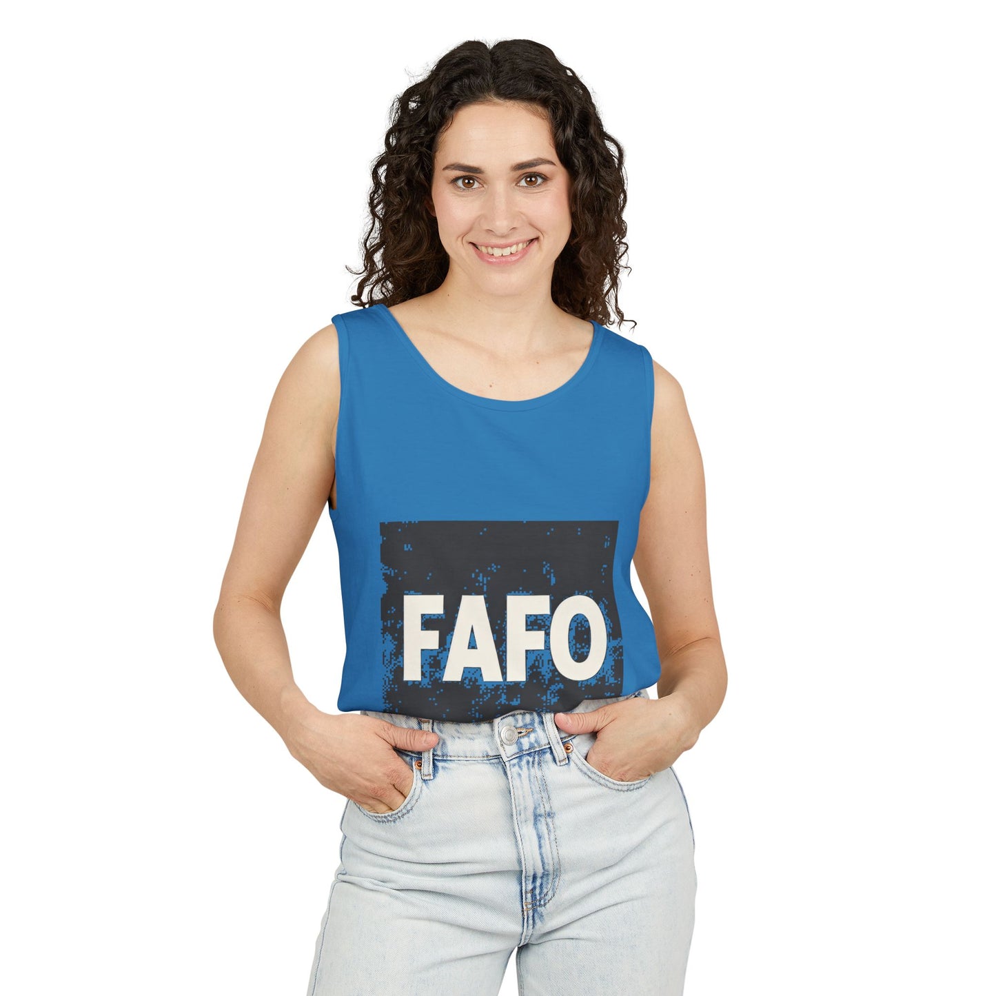 FAFO Unisex Garment-Dyed Tank Top - Casual Summer Essential