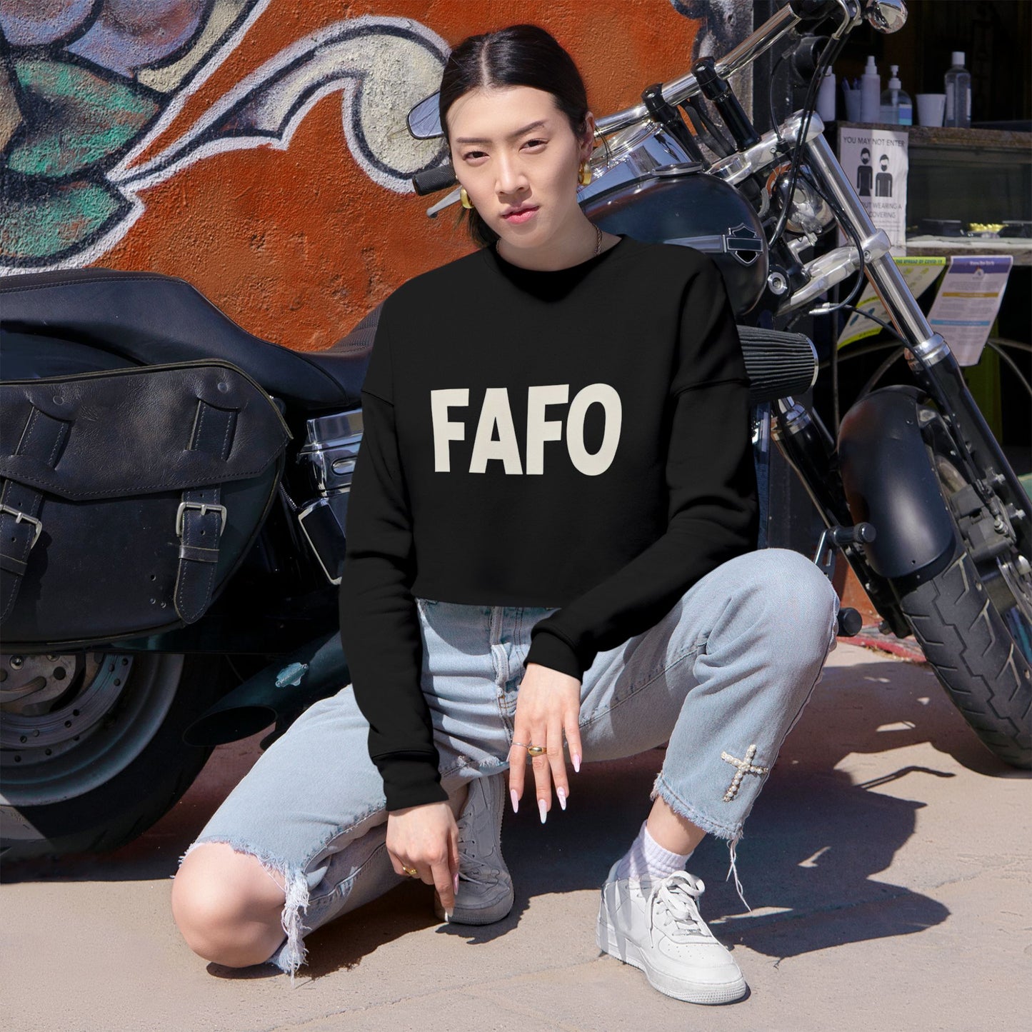 FAFO Women's Cropped Sweatshirt