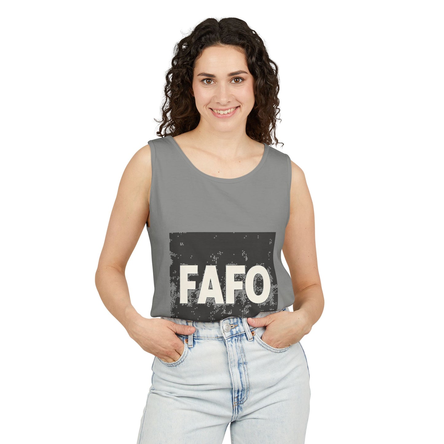 FAFO Unisex Garment-Dyed Tank Top - Casual Summer Essential