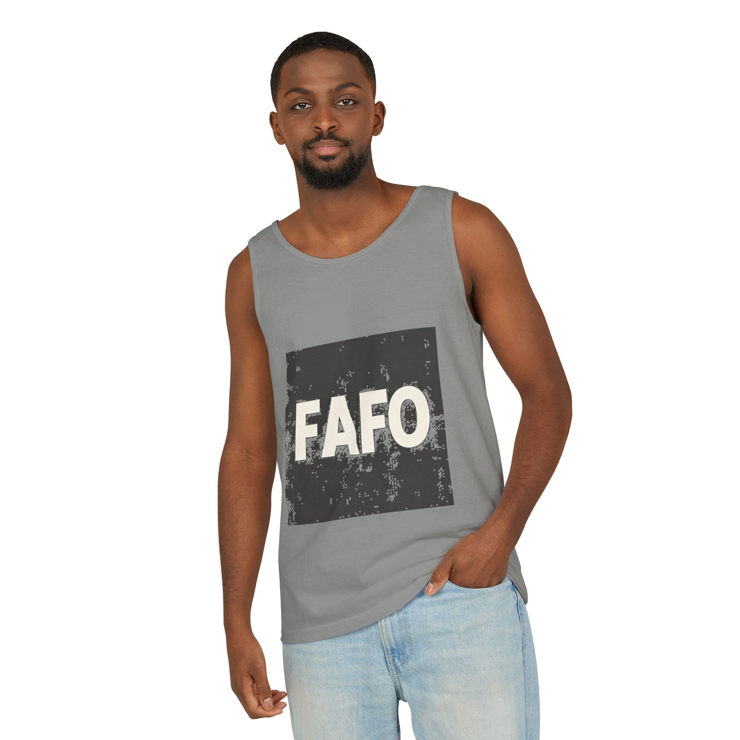 FAFO Unisex Garment-Dyed Tank Top - Casual Summer Essential