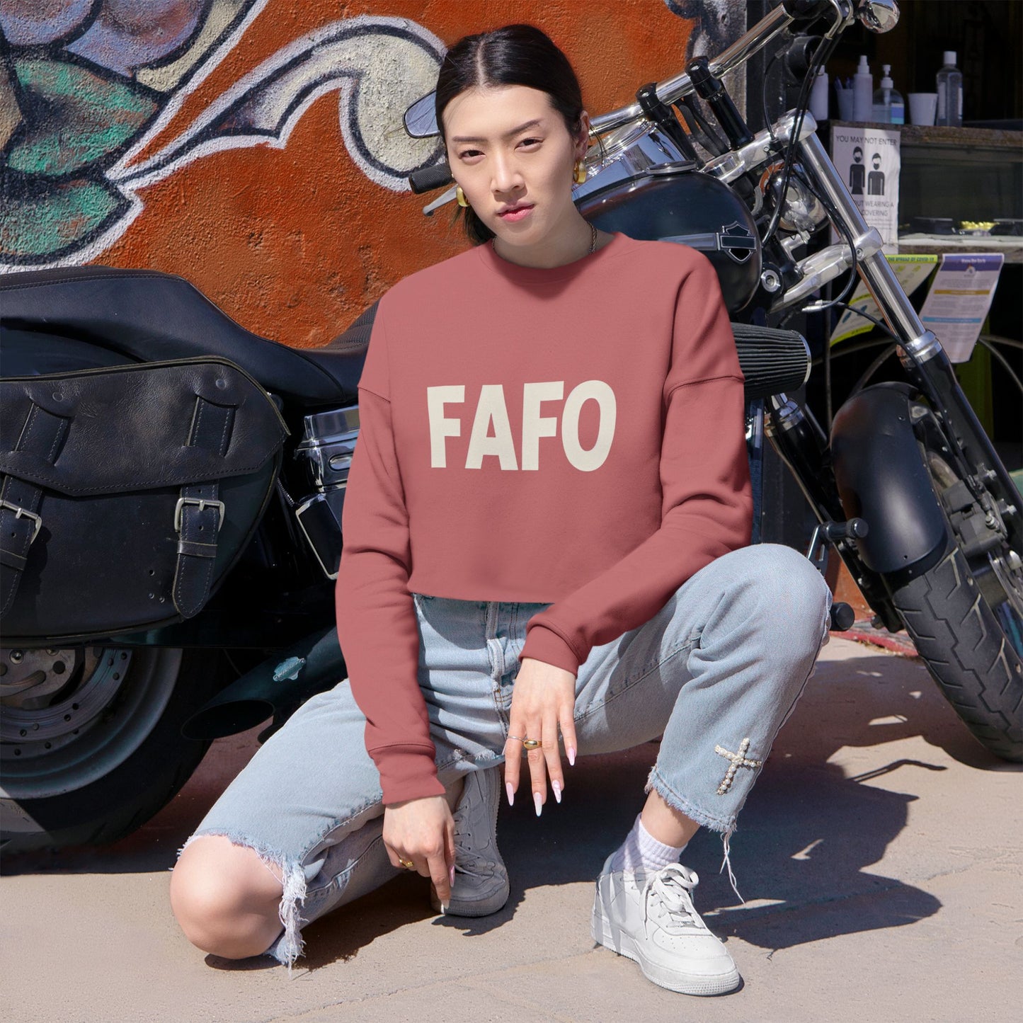 FAFO Women's Cropped Sweatshirt