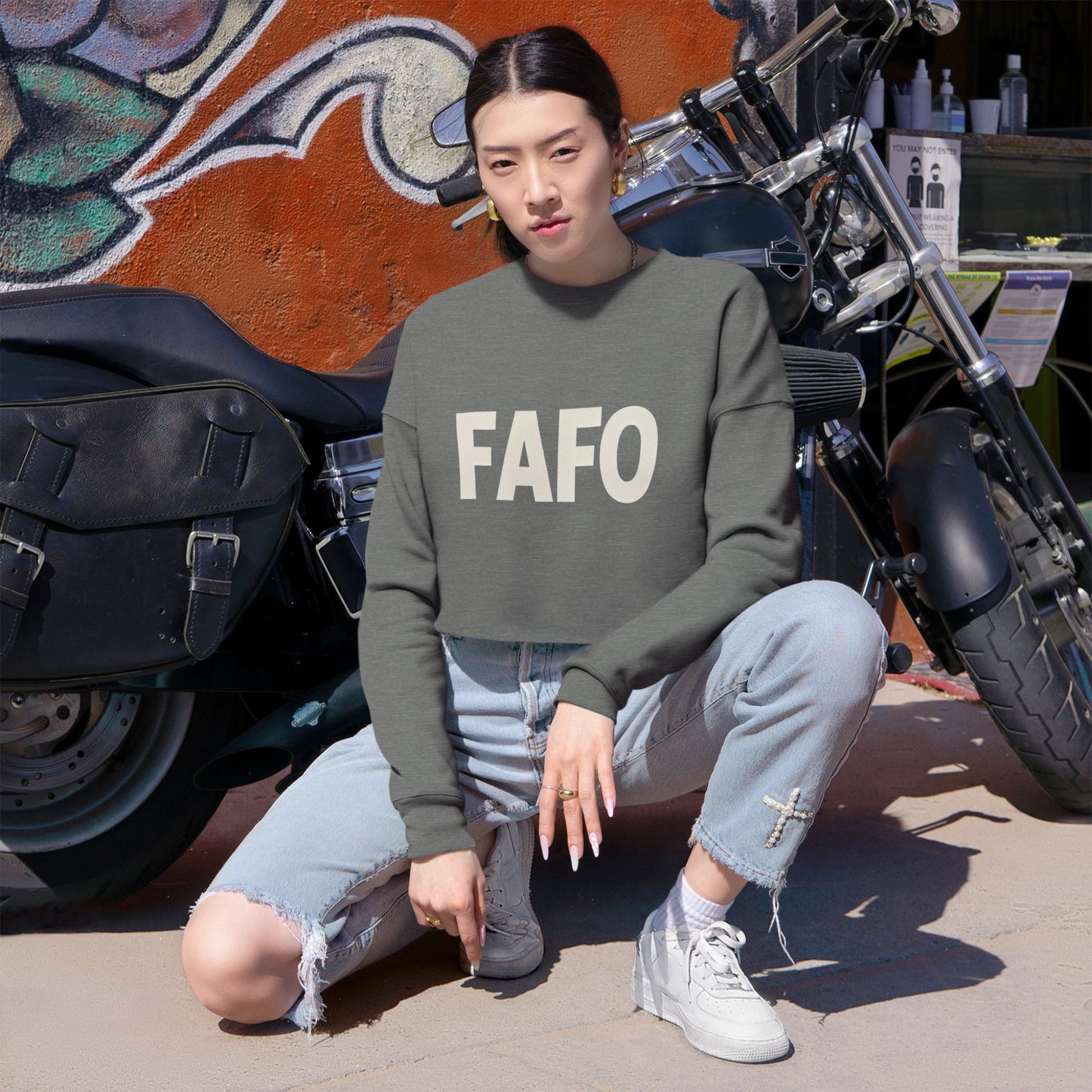 FAFO Women's Cropped Sweatshirt